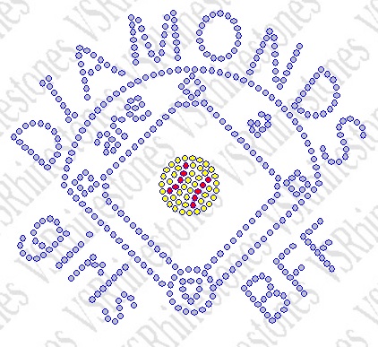 Diamonds Are A Girls BFF - Softball - SMALL Rhinestone Transfer
